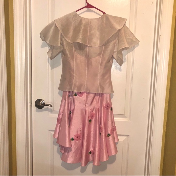 pink & white set